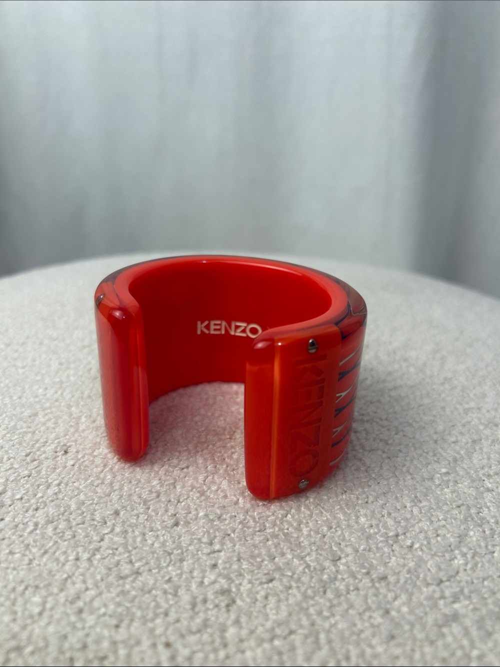 Kenzo x H&M Red Acrylic Statement Cuff Bangle Bracelet